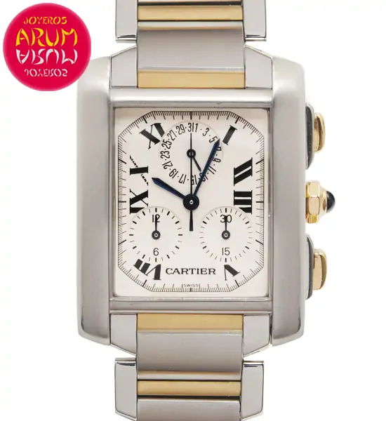 Cartier Tank Francaise Chronoflex Shop Ref. 4730/1352