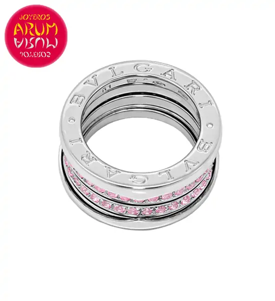 Bulgari B.zero1 Ring White Gold Pink Sapphires RAJ1268