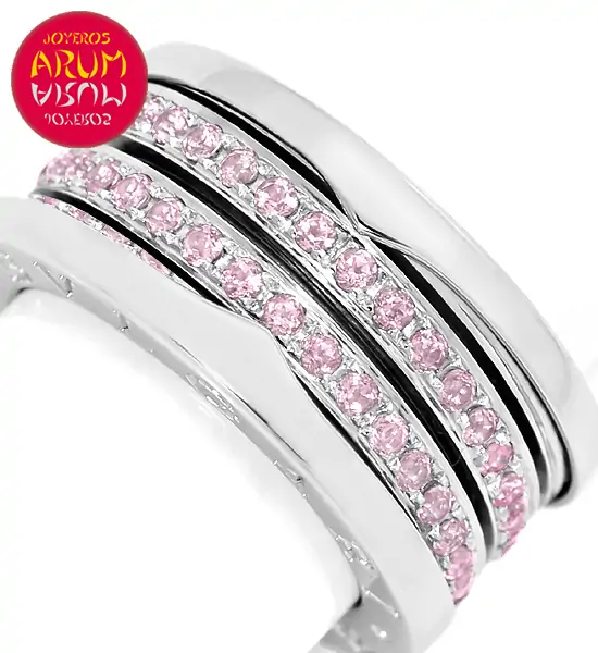 Bulgari B.zero1 Ring White Gold Pink Sapphires RAJ1268