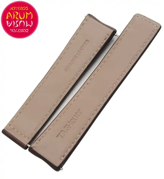 Z Tag Heuer Strap Brown Leather Deployant 19mm RAC1205