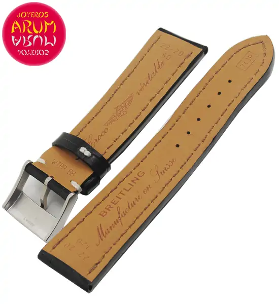 Breitling Strap Black Crocodile Leather 22-20 RAC1237 "SOLD"
