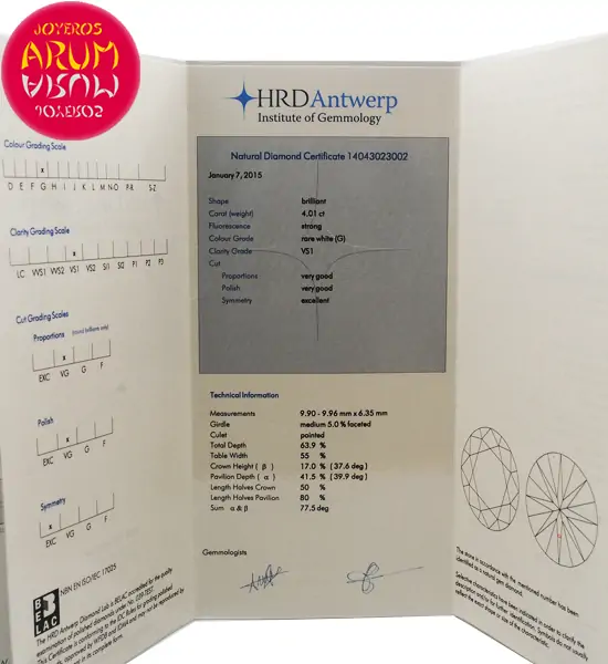 Diamond for Investment 4.01 ct. RAJ1272