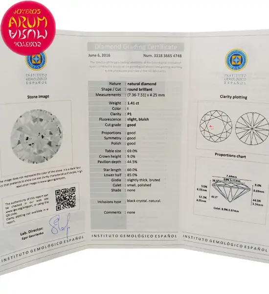 Diamond for investment 1,41 ct. RAJ1236