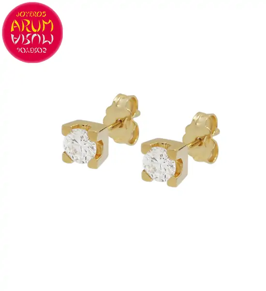 Yellow Gold Earrings with Diamonds 0.21 cts. RAJ1309