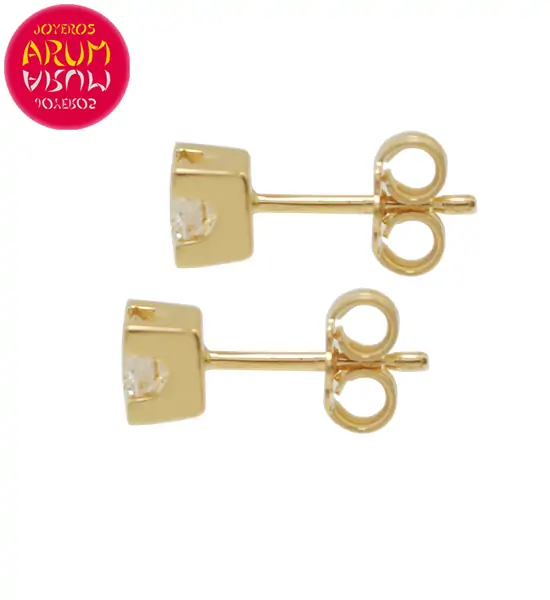 Yellow Gold Earrings with Diamonds 0.21 cts. RAJ1309