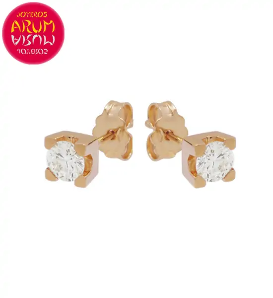 Rose Gold Earrings with Diamonds 0.43 cts. RAJ1316