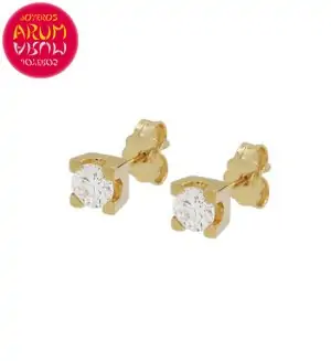 Yellow Gold Earrings with Diamonds 0.28 cts. RAJ1312