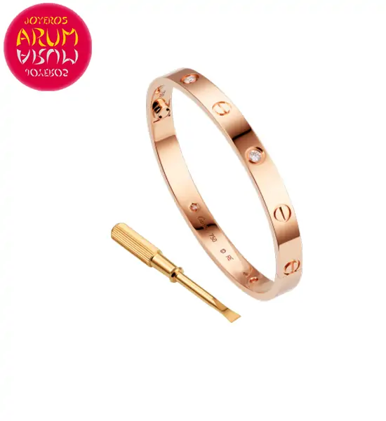 Cartier Love Bracelet Gold 4 Diamonds RAJ1417 "SOLD"
