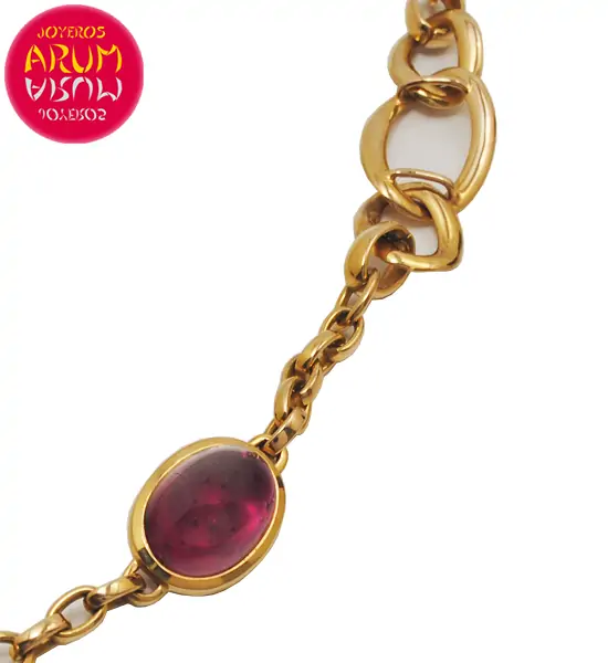 Valente Gold Necklace Diamonds Onyx and Turmaline