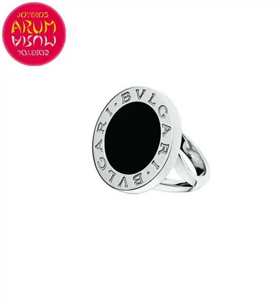 Bulgari Ring White Gold and Onyx RAJ1471