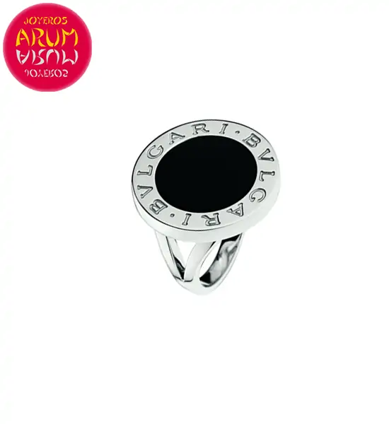 Bulgari Ring White Gold and Onyx RAJ1471