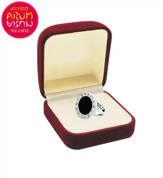 Bulgari Ring White Gold and Onyx RAJ1471