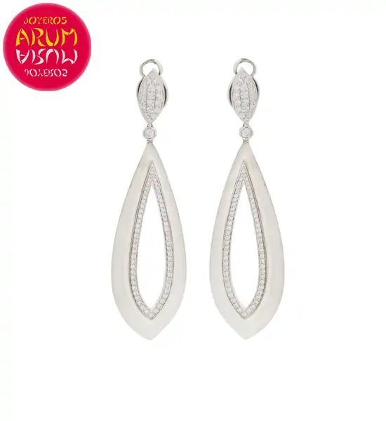 Suarez Earrings Gold Quartz and Diamonds RAJ1629