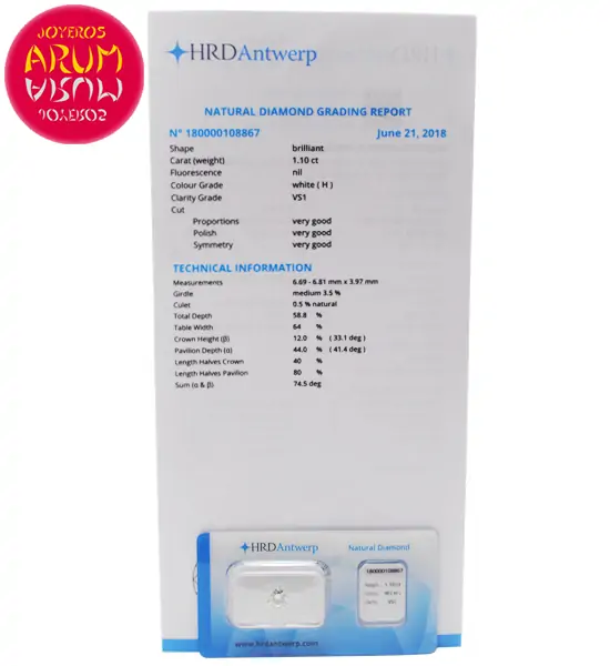 Diamond for Investment 1.10 ct. RAJ1634