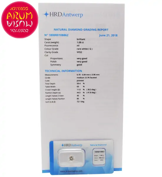 Diamond for Investment 1.08 ct. RAJ1639