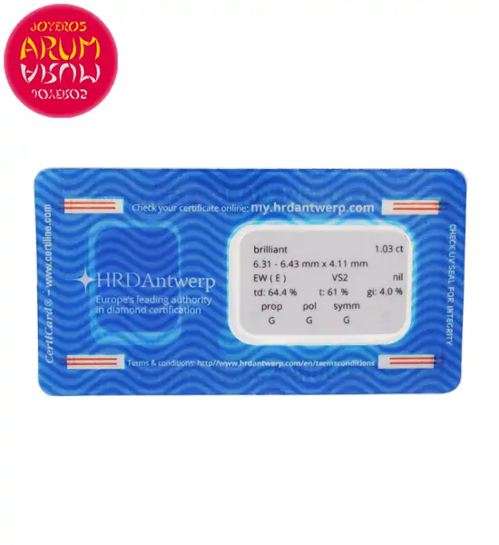 Diamond for Investment 1.03 ct. RAJ1643